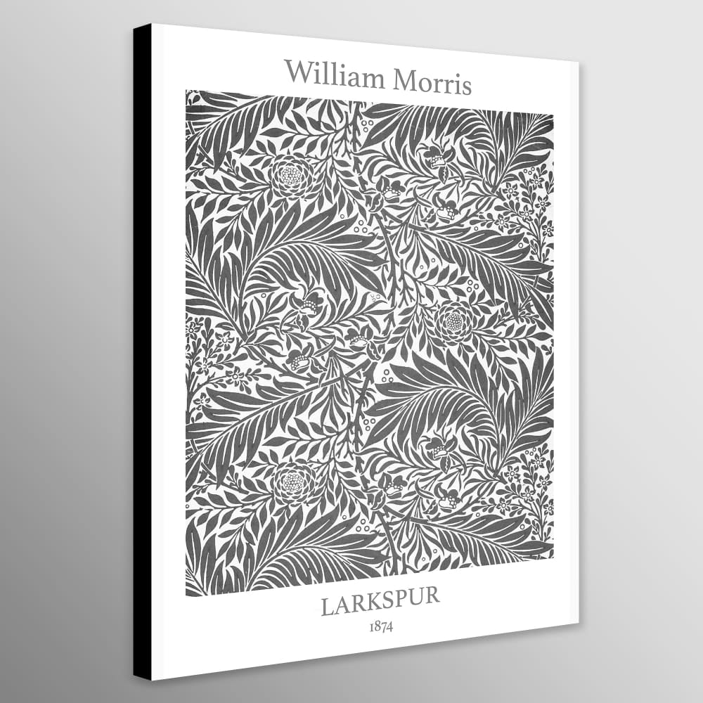 Larkspur Pattern by William Morris (1874) - Wall Art Wrapped
