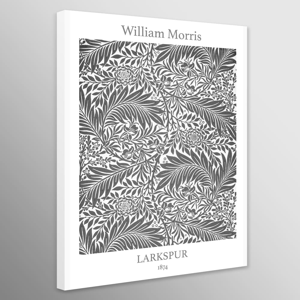 Larkspur Pattern by William Morris (1874) - Wall Art Wrapped
