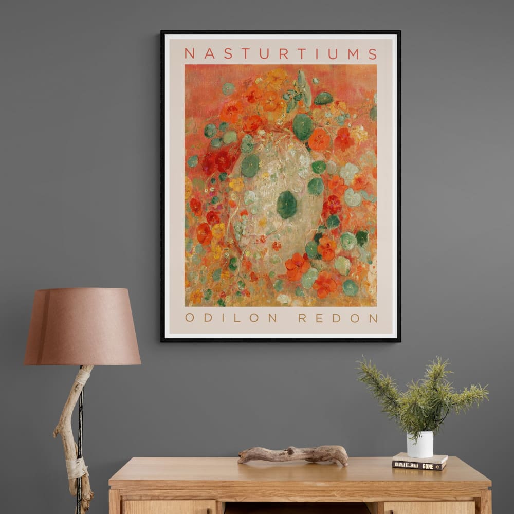 Nasturtiums Abstract Flower by Odilon Redon - Wall Art Photo