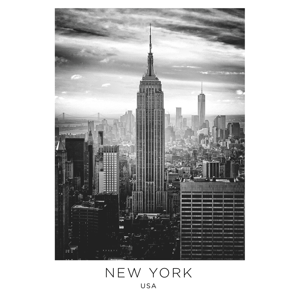 New York USA Cityscape - Wall Art Rolled Canvas Print