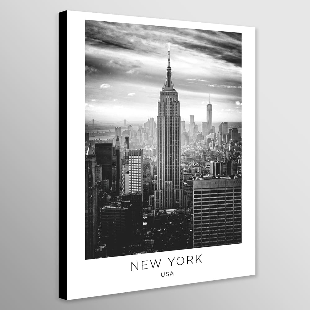 New York USA Cityscape - Wall Art Wrapped Frame Canvas Print