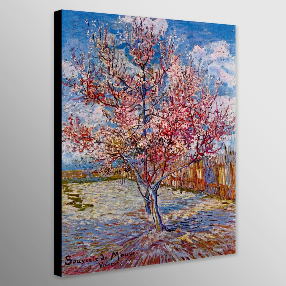 Peach Tree in Bloom by Vincent Van Gogh - Wall Art Wrapped 