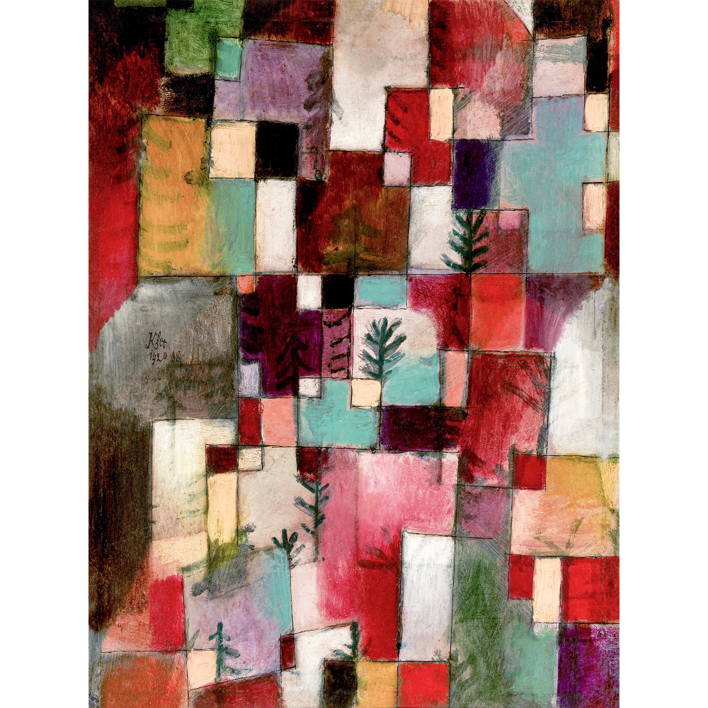 Redgreen and Violet-Yellow Rhythms by Paul Klee (1920) - Abstract - Wall Art Rolled Canvas Print