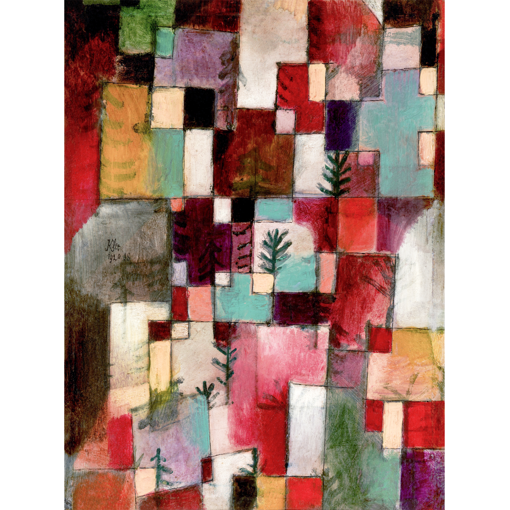 Redgreen and Violet-Yellow Rhythms by Paul Klee (1920) - Abstract - Wall Art Wrapped Frame Canvas Print