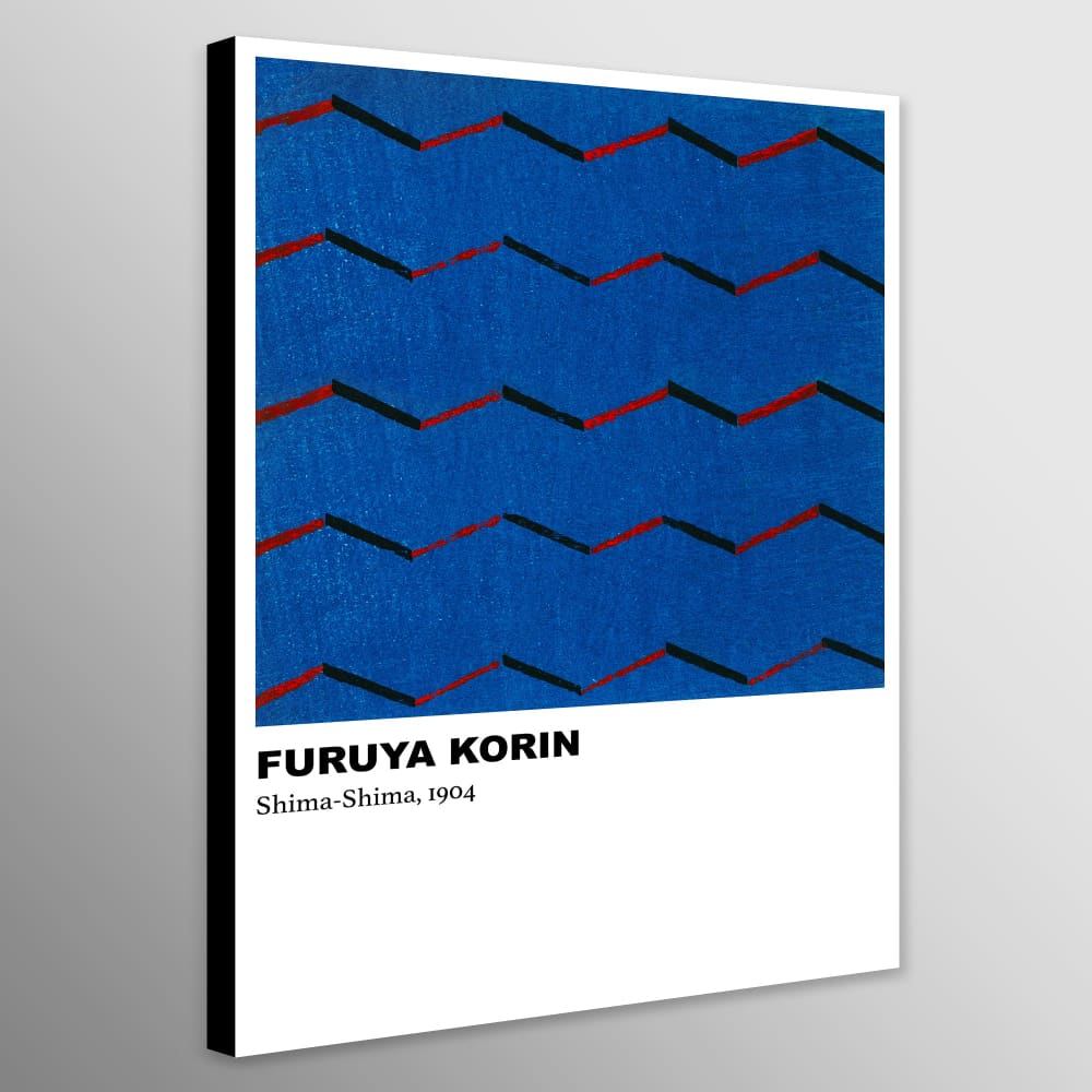 Shima-Shima Blue Pattern by Furuya Korin (1904) - Abstract -