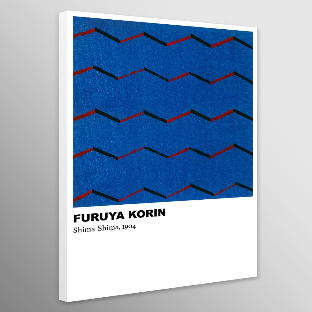Shima-Shima Blue Pattern by Furuya Korin (1904) - Abstract -