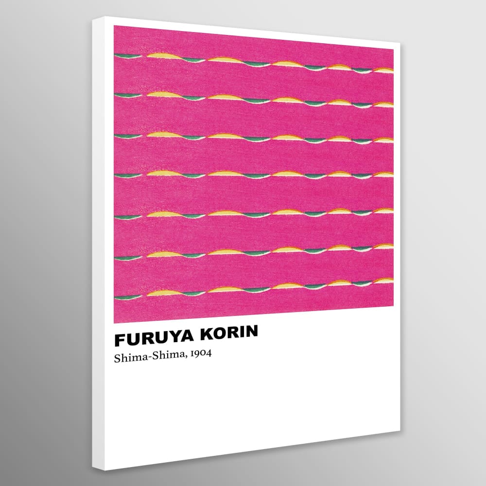Shima-Shima Pink Pattern by Furuya Korin (1904) - Abstract -