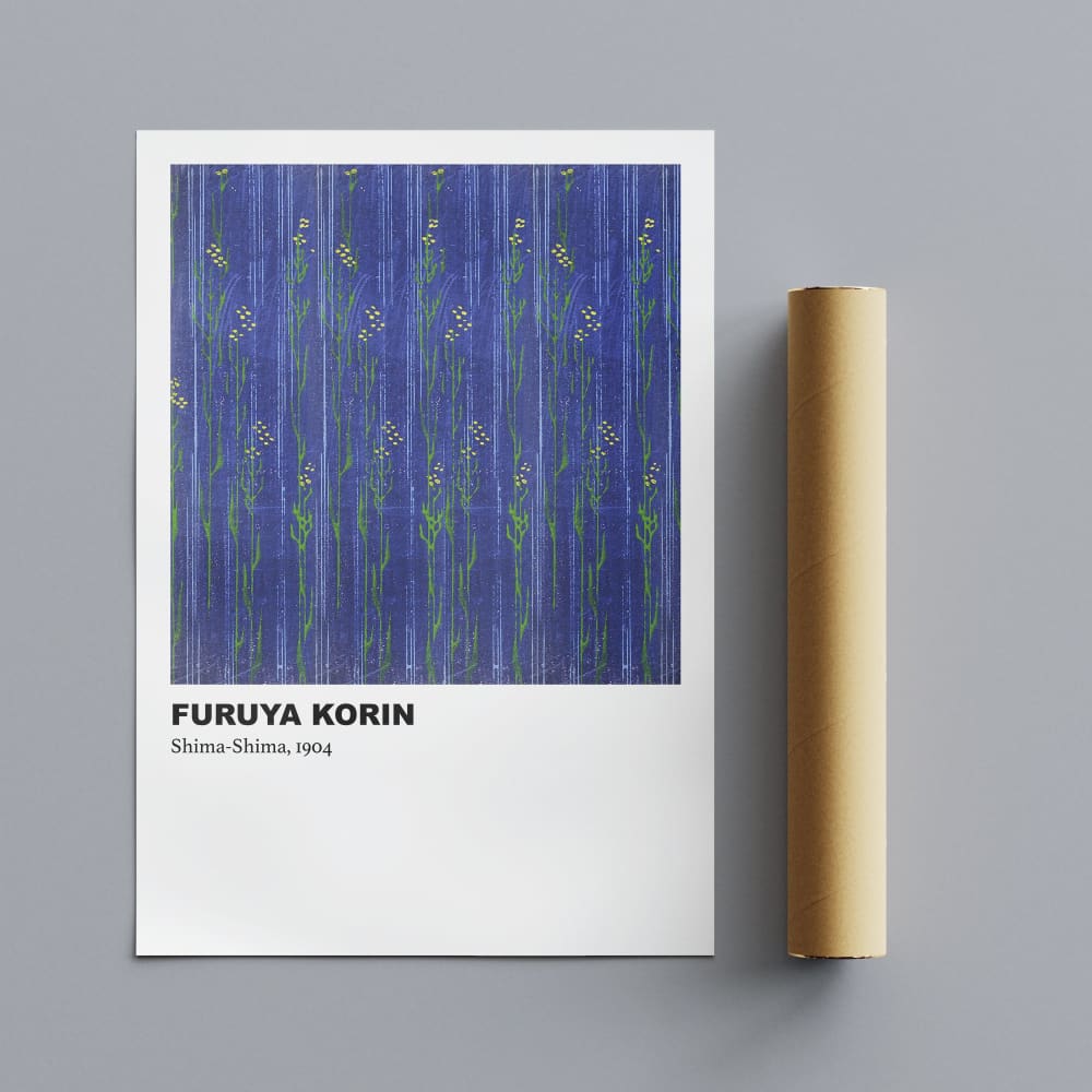 Shima-Shima Purple Pattern by Furuya Korin (1904) - Abstract