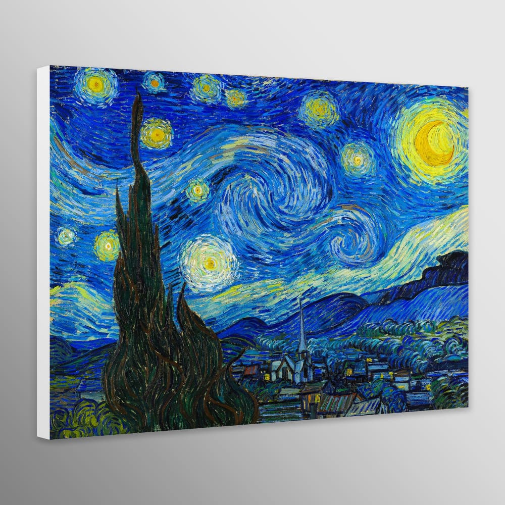 The Starry Night By Vincent Van Gogh 1889 Wall Art The Art Print the-starry-night-by-vincent-van-gogh-1889-wall-art-the-art-print