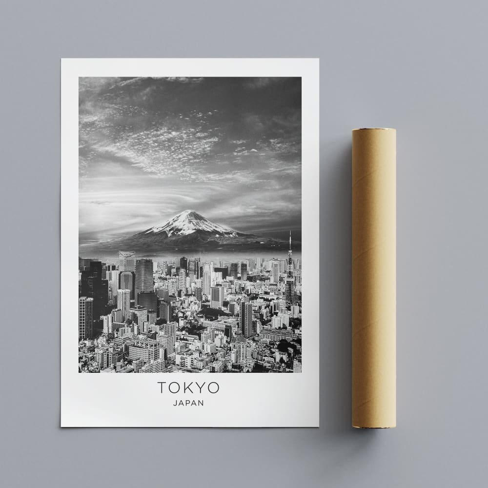 Tokyo Japan Cityscape - Wall Art Rolled Canvas Print - A4 
