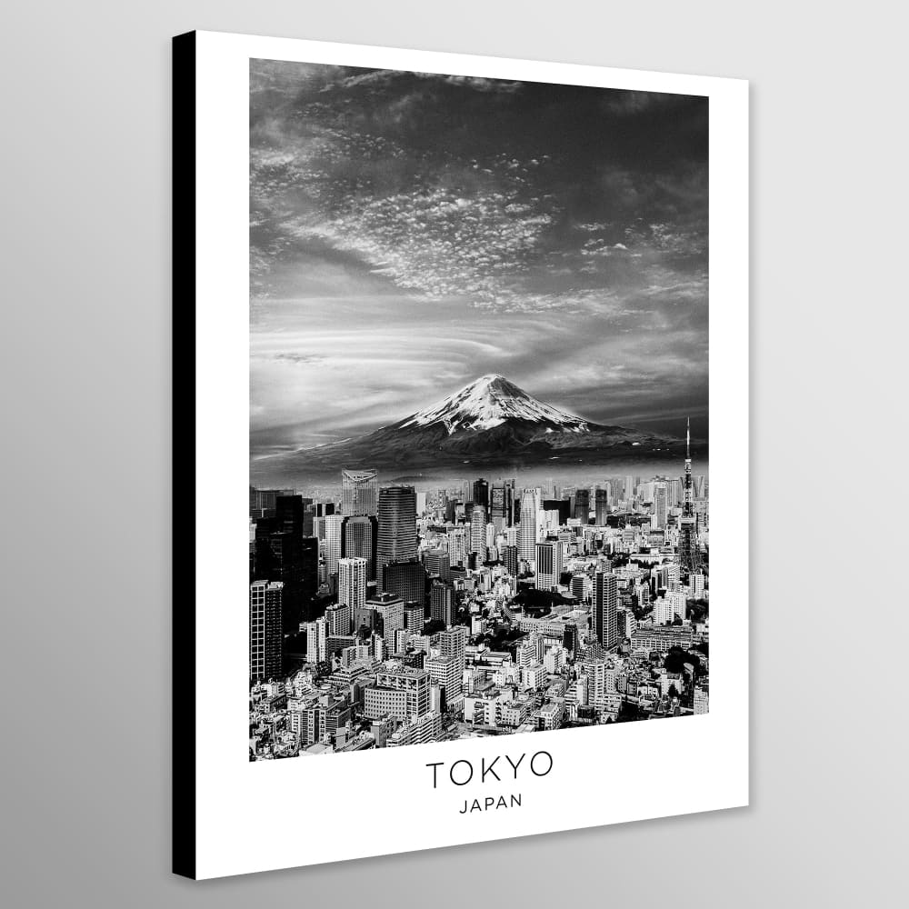 Tokyo Japan Cityscape - Wall Art Wrapped Frame Canvas Print 