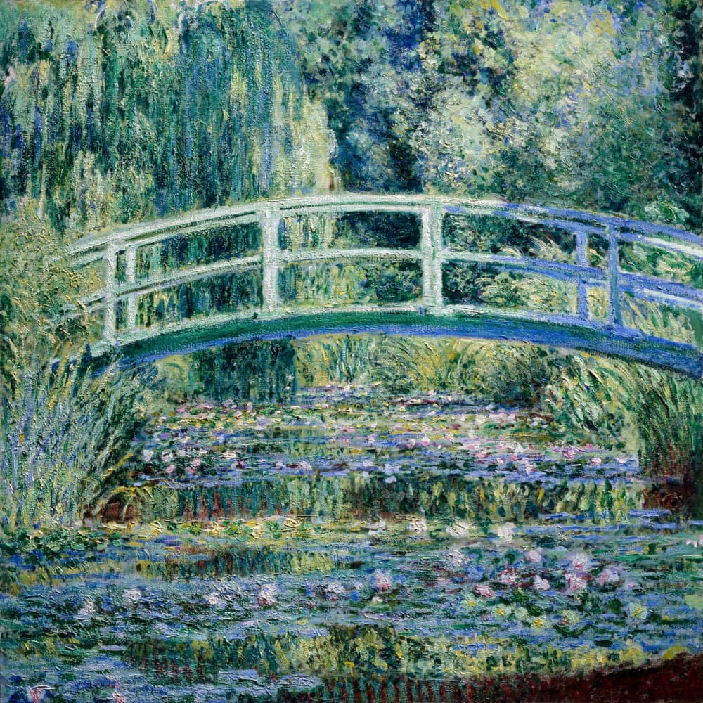 Water Lilies and Japanese Bridge by Claude Monet (1899) - Wall Art Wrapped Frame Canvas Print