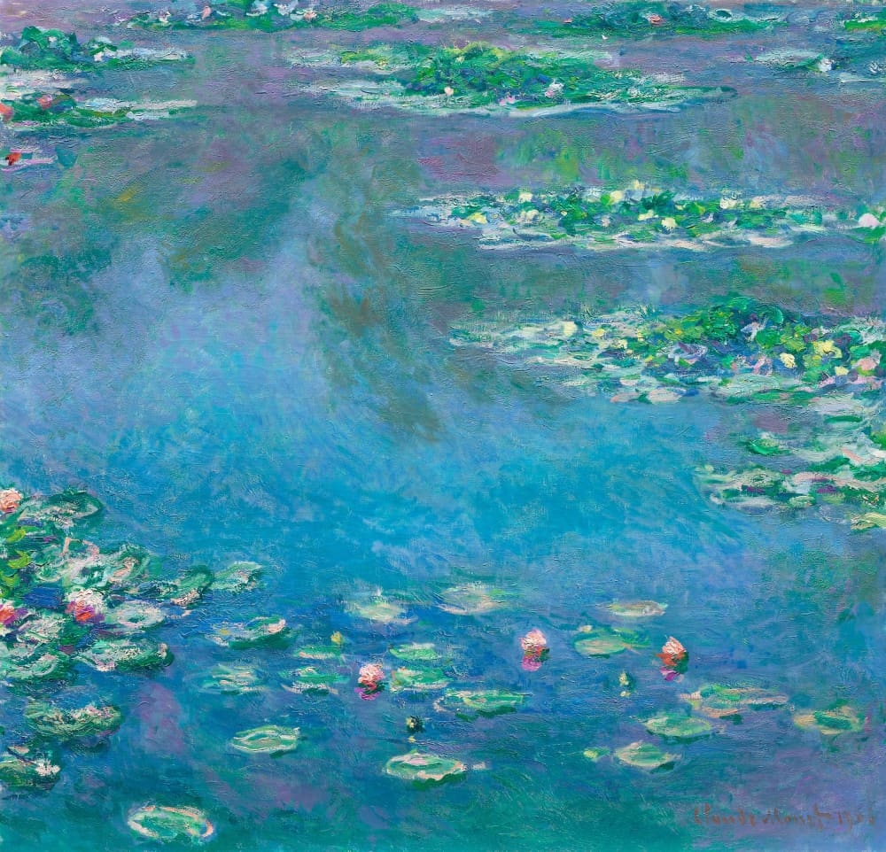 Water Lilies by Claude Monet - Wall Art Rolled Canvas Print