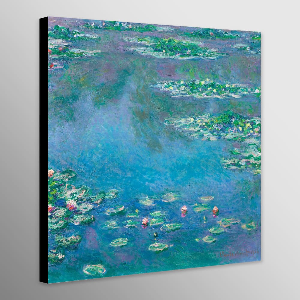 Water Lilies by Claude Monet - Wall Art Wrapped Frame Canvas