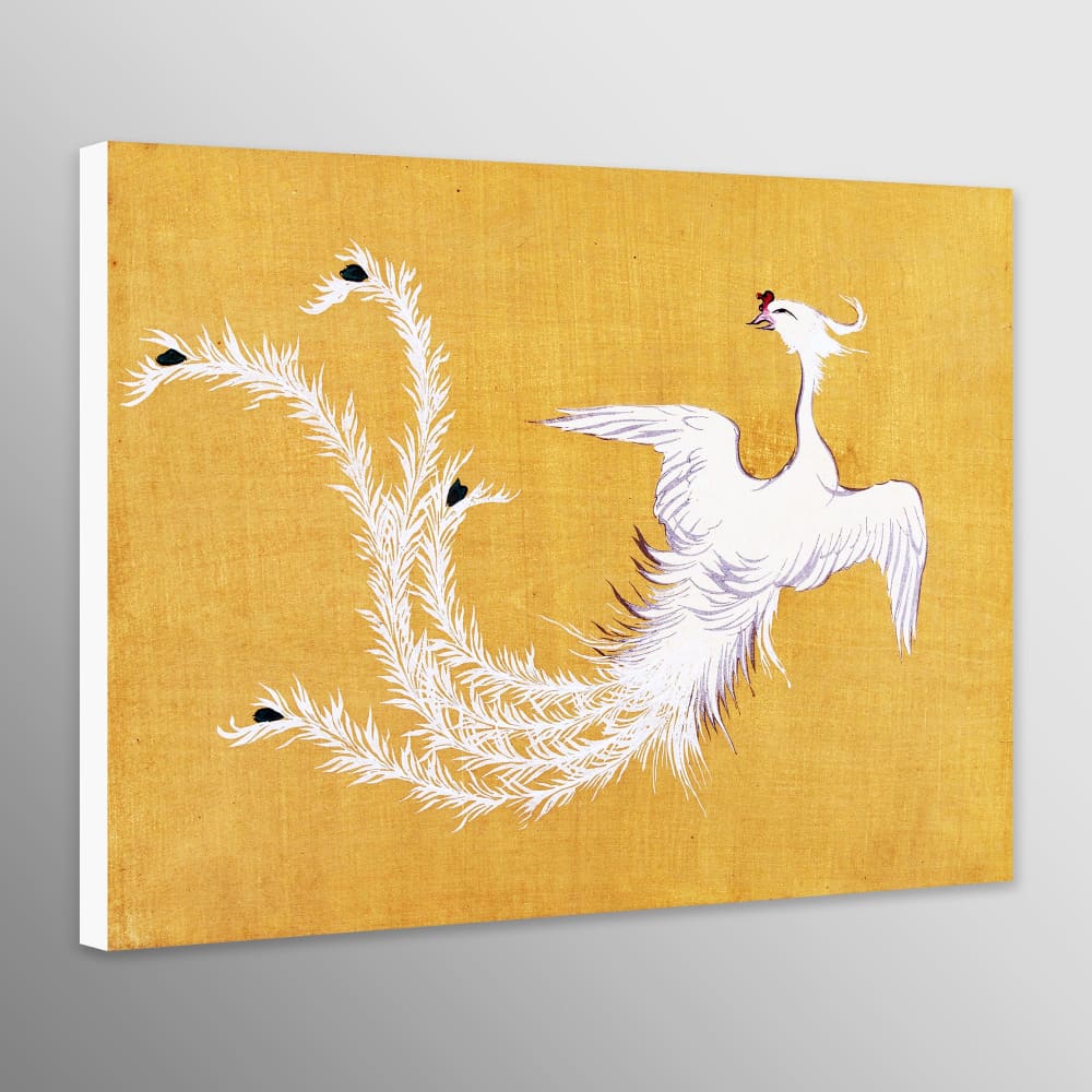 White Phoenix by Kamisaka Sekka (1910) - Wall Art Wrapped 