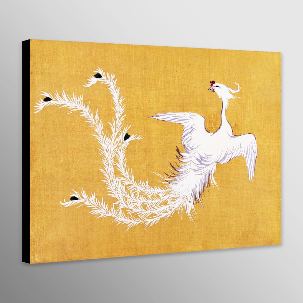 White Phoenix by Kamisaka Sekka (1910) - Wall Art Wrapped 